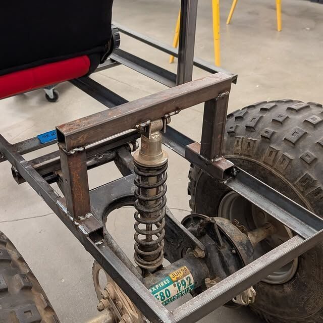 Rear-end suspension installed.